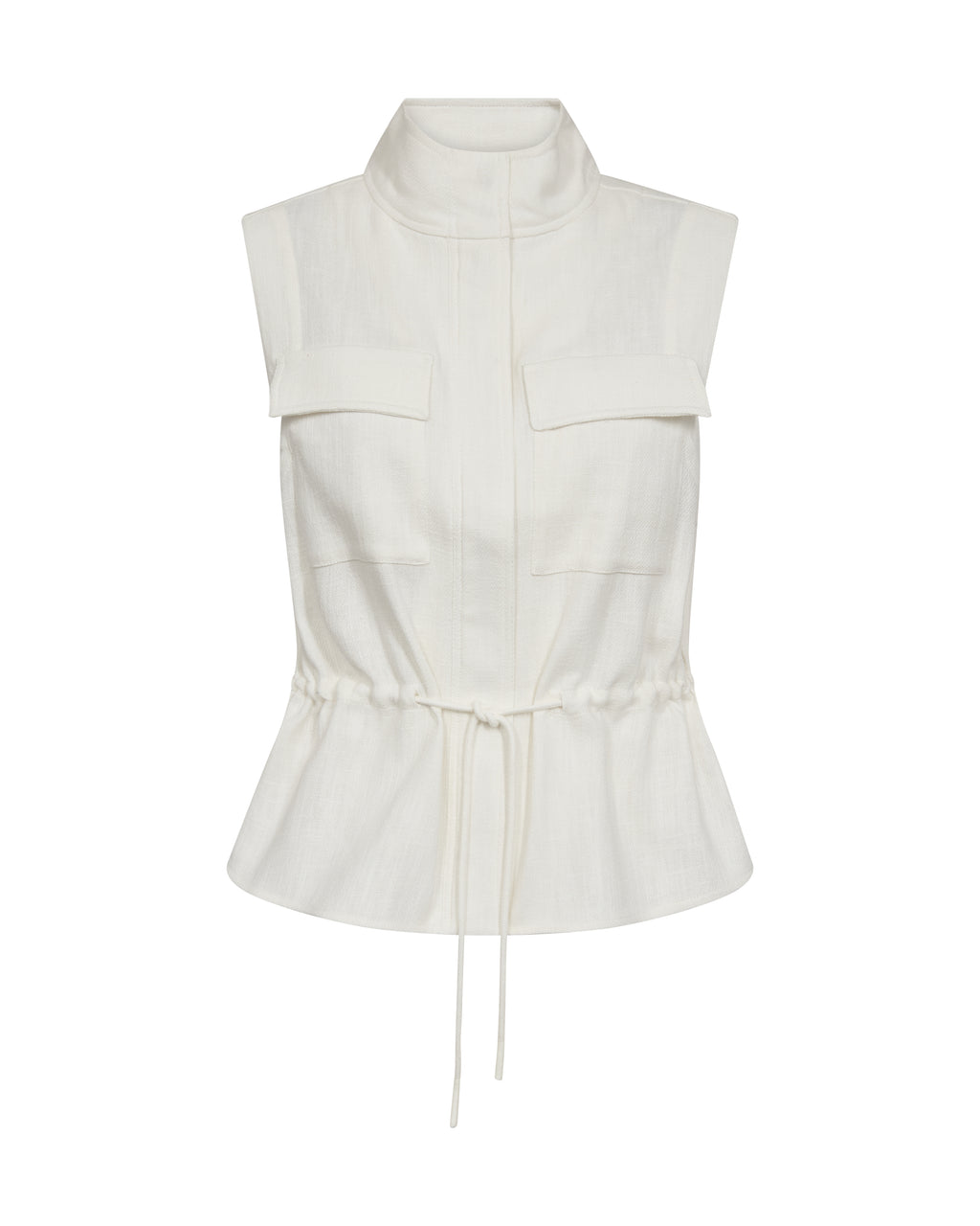 Mos Mosh Weste mit Stehkragen in Creme