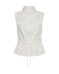 Mos Mosh Weste mit Stehkragen in Creme