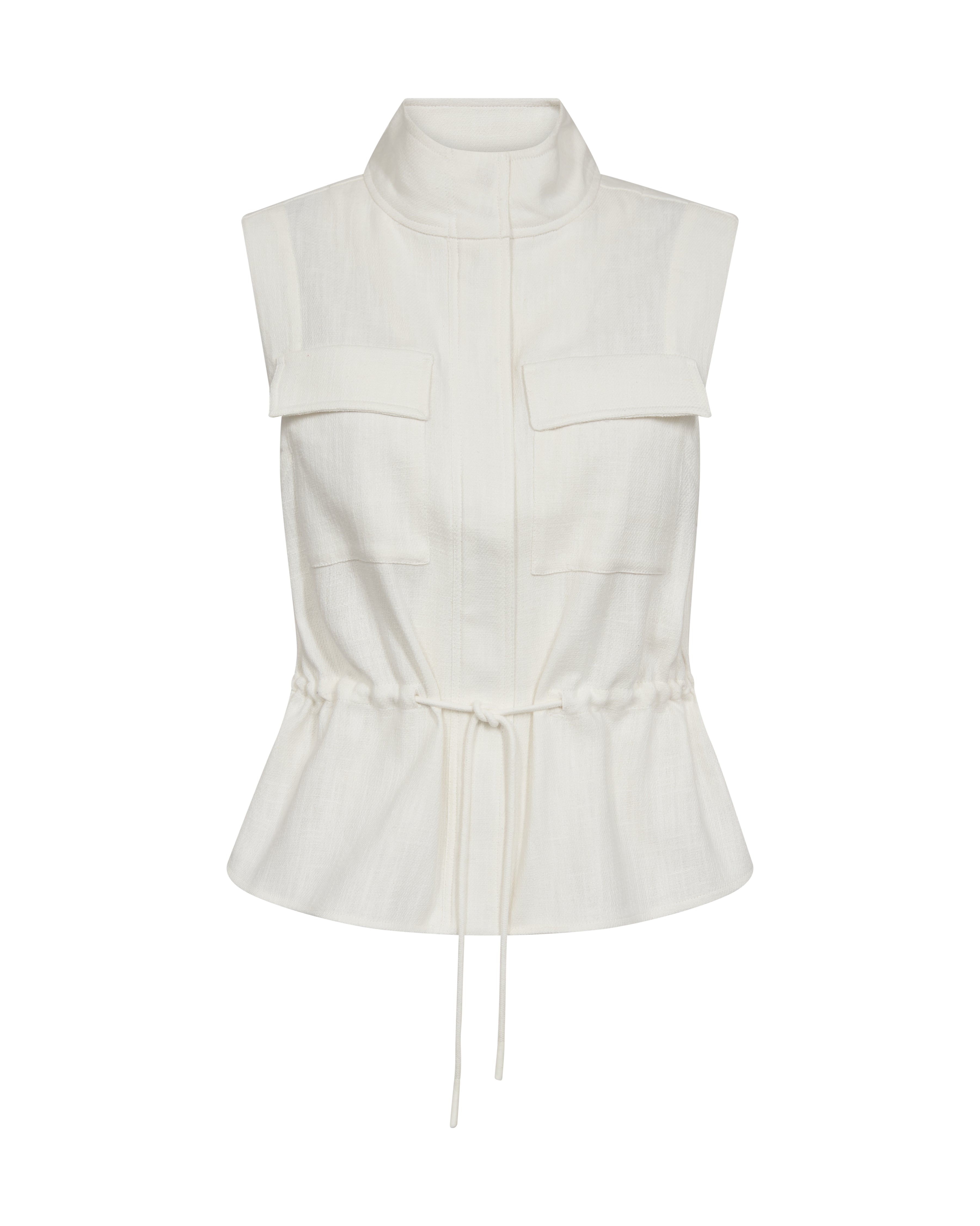 Mos Mosh Weste mit Stehkragen in Creme