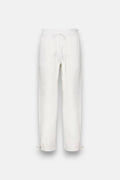 Weiße Leinenhose mit Kordelzug