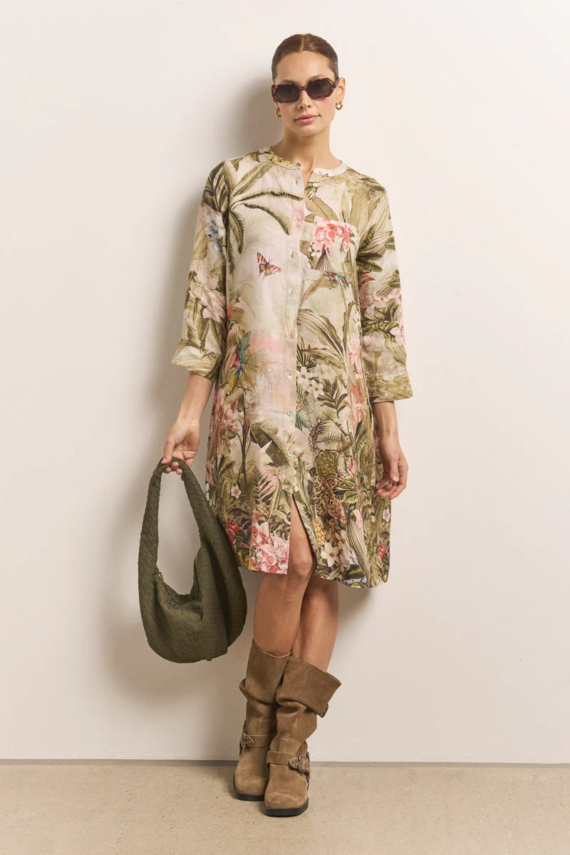 Blusenkleid „Jungle Leo“ aus Leinen