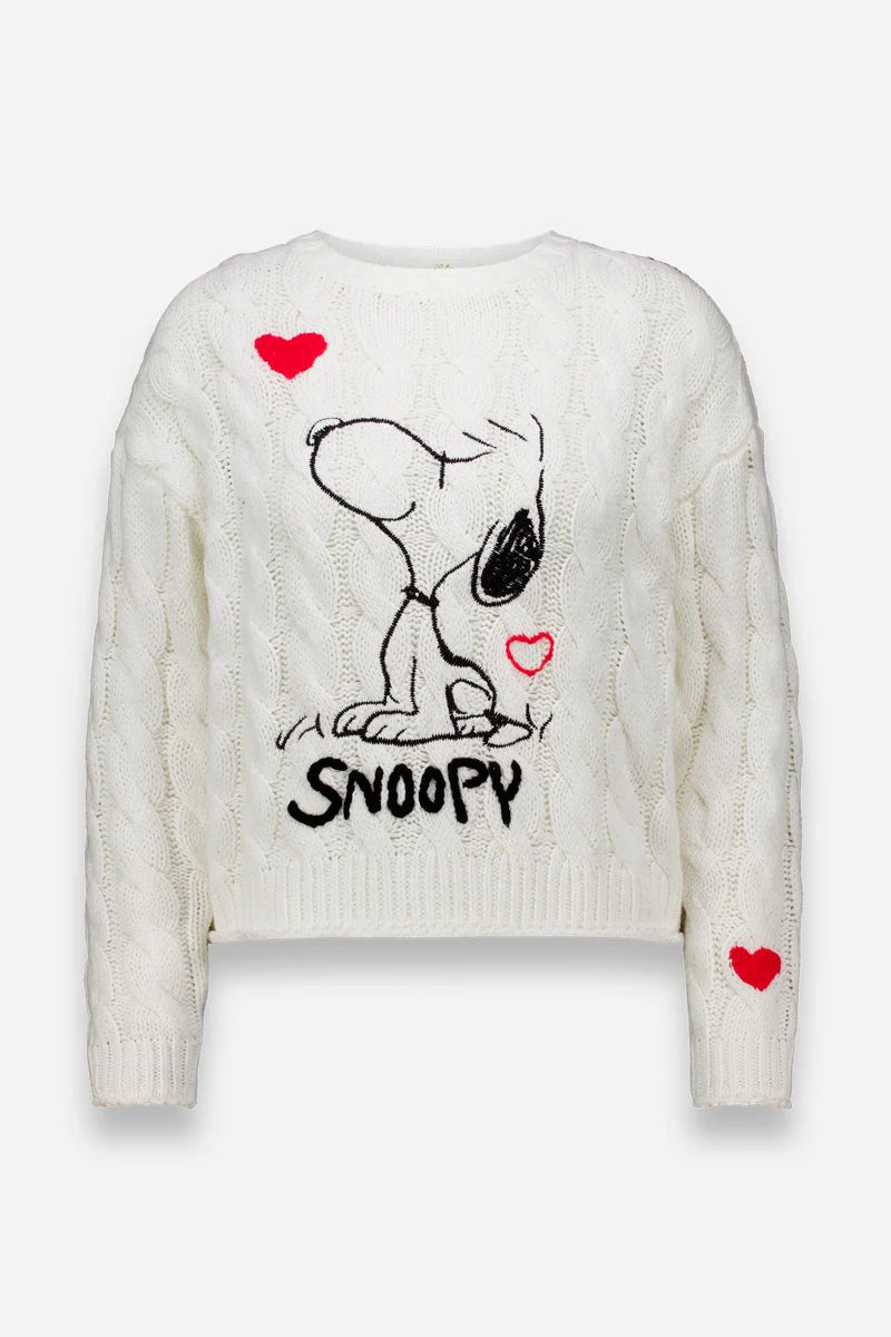Princess goes Hollywood x Peanuts – Snoopy Zopfstrickpullover