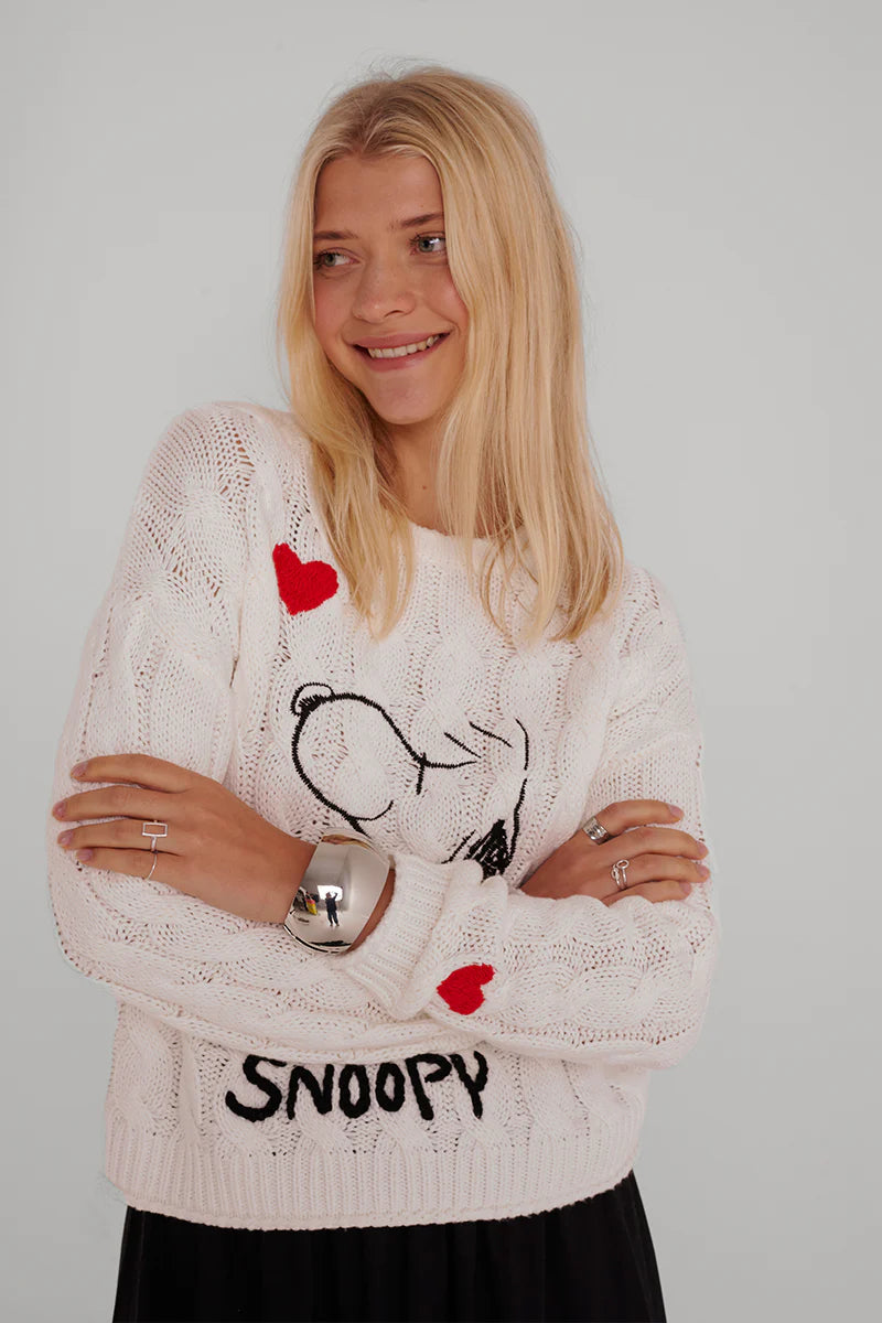 Princess goes Hollywood x Peanuts – Snoopy Zopfstrickpullover