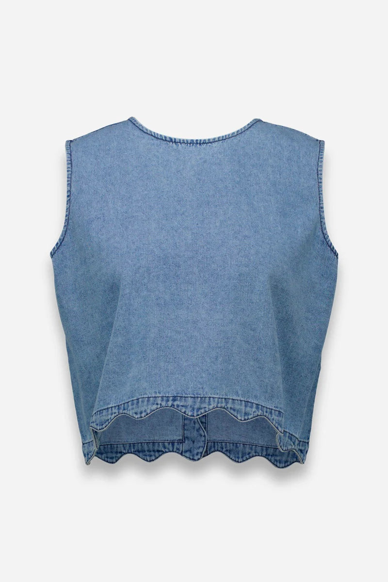PRINCESS goes Hollywood Wendbares Denim-Top