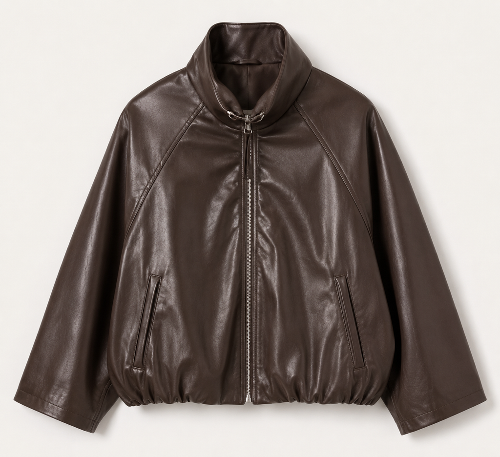 Veggie-Lederjacke Braun