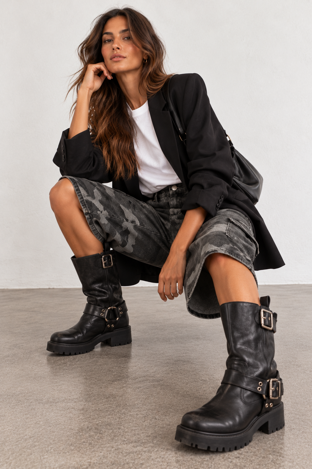 Camouflage Bermuda Shorts – Dark Grey