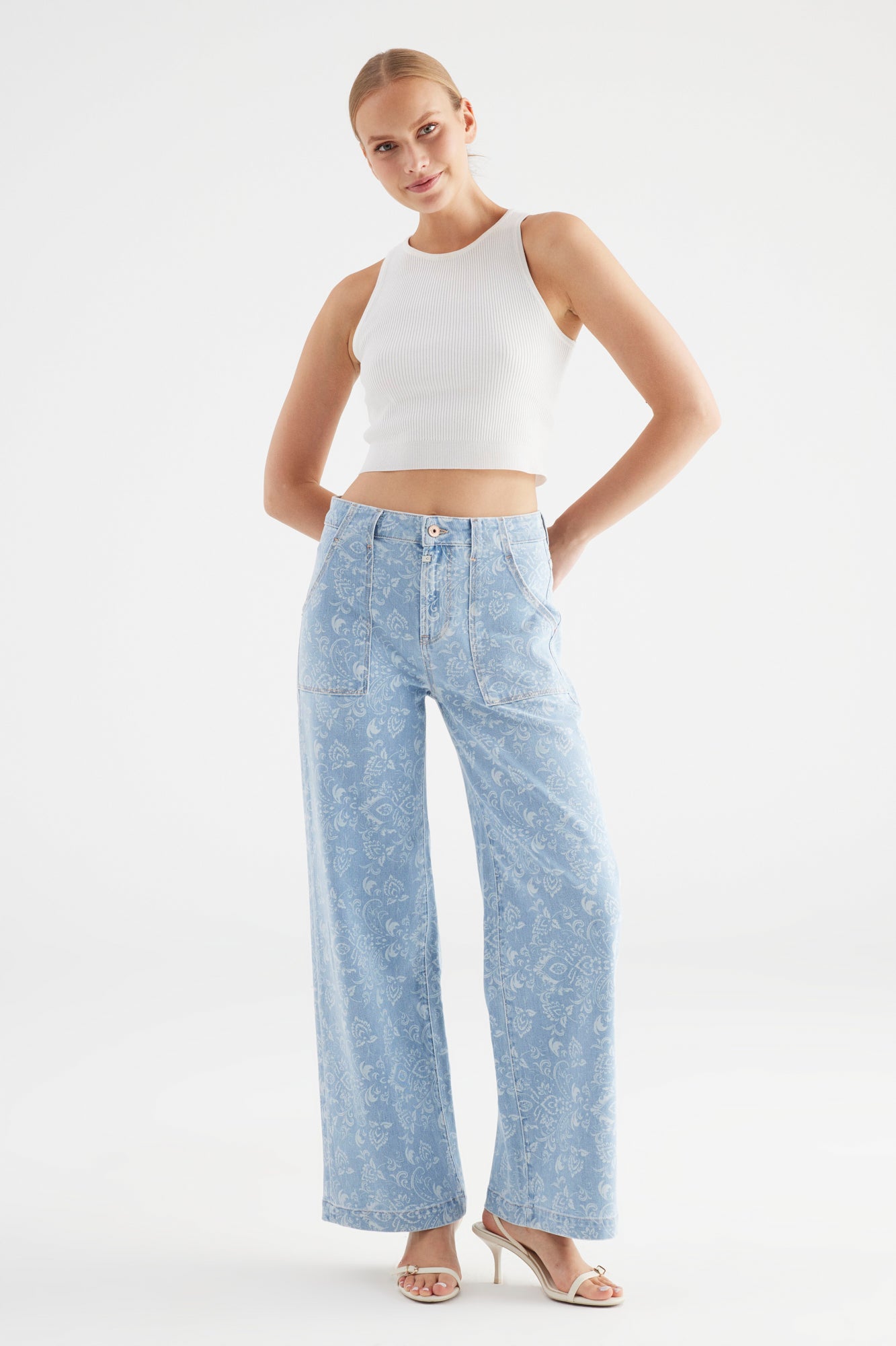 Lulu Jeans in Printed Blue