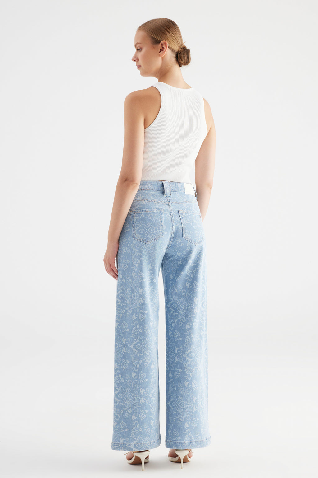 Lulu Jeans in Printed Blue