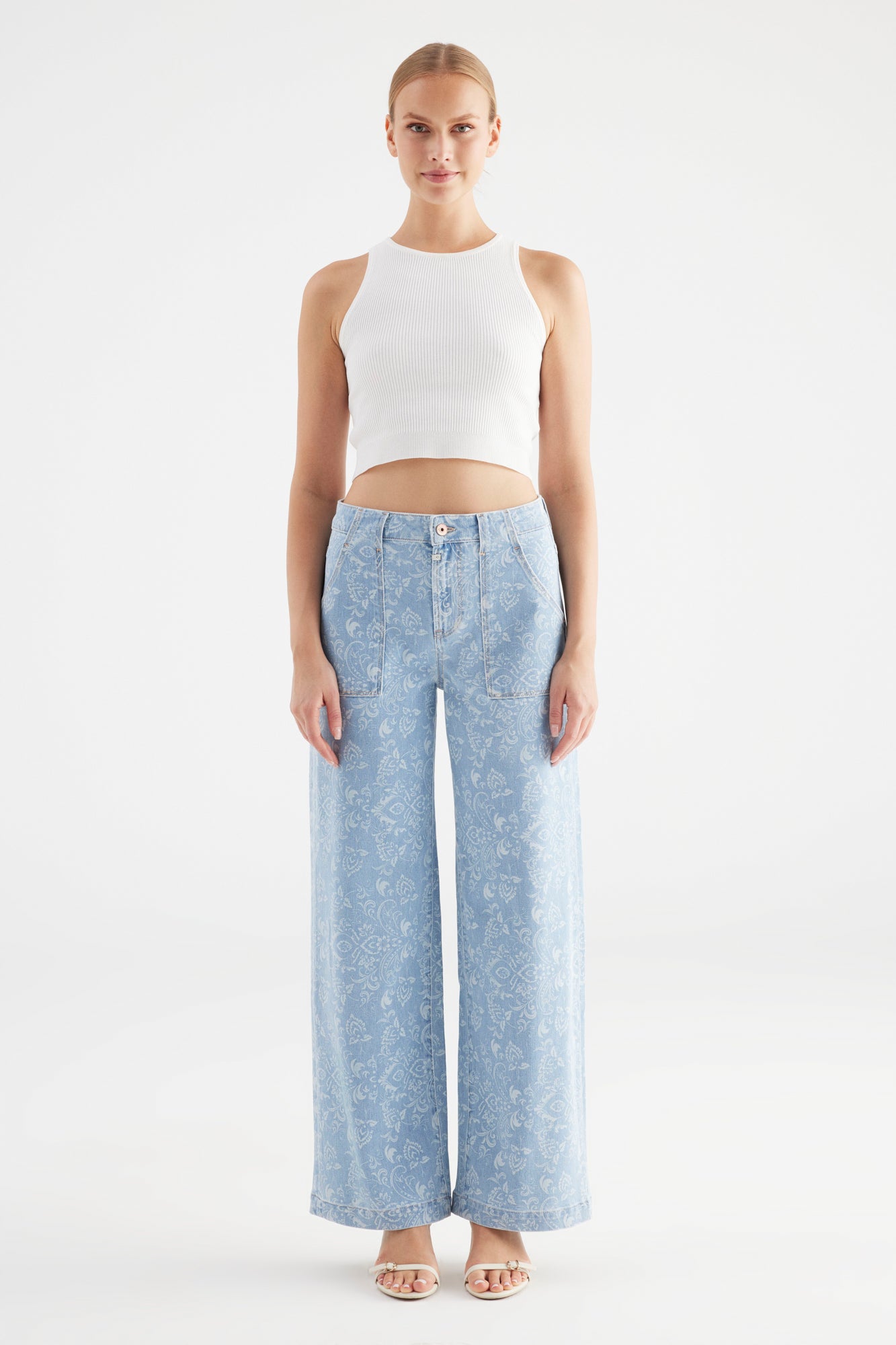 Lulu Jeans in Printed Blue